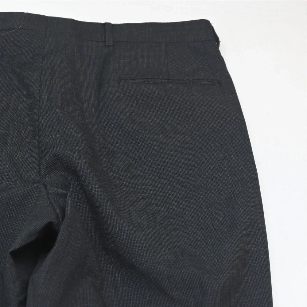 Vtg USA Made Jos A Bank 44L 36x32 Gray Nailshead 100% Wool Jacket Pants Suit